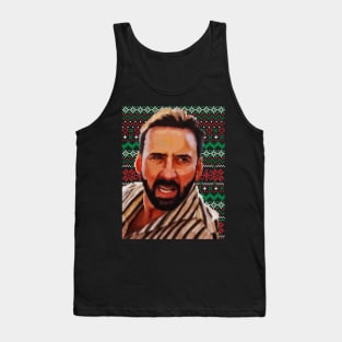 Nicolas Cage Pedro Pascal Meme - Ugly Xmas Part 1 Tank Top